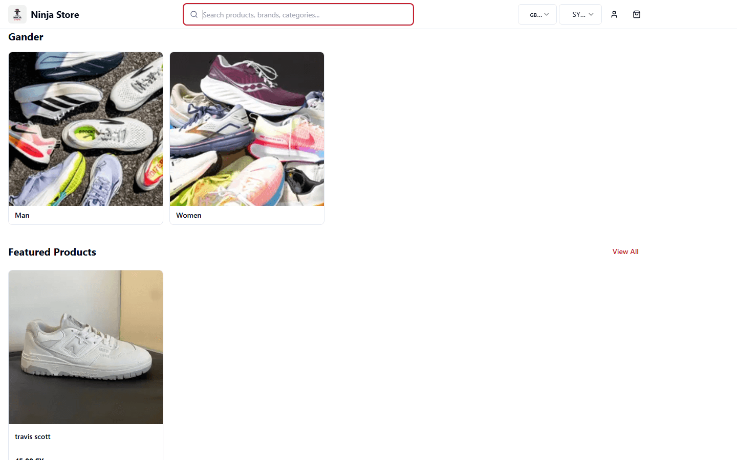 Ninja Store — A complete e-commerce system: a shopping website and an administration website